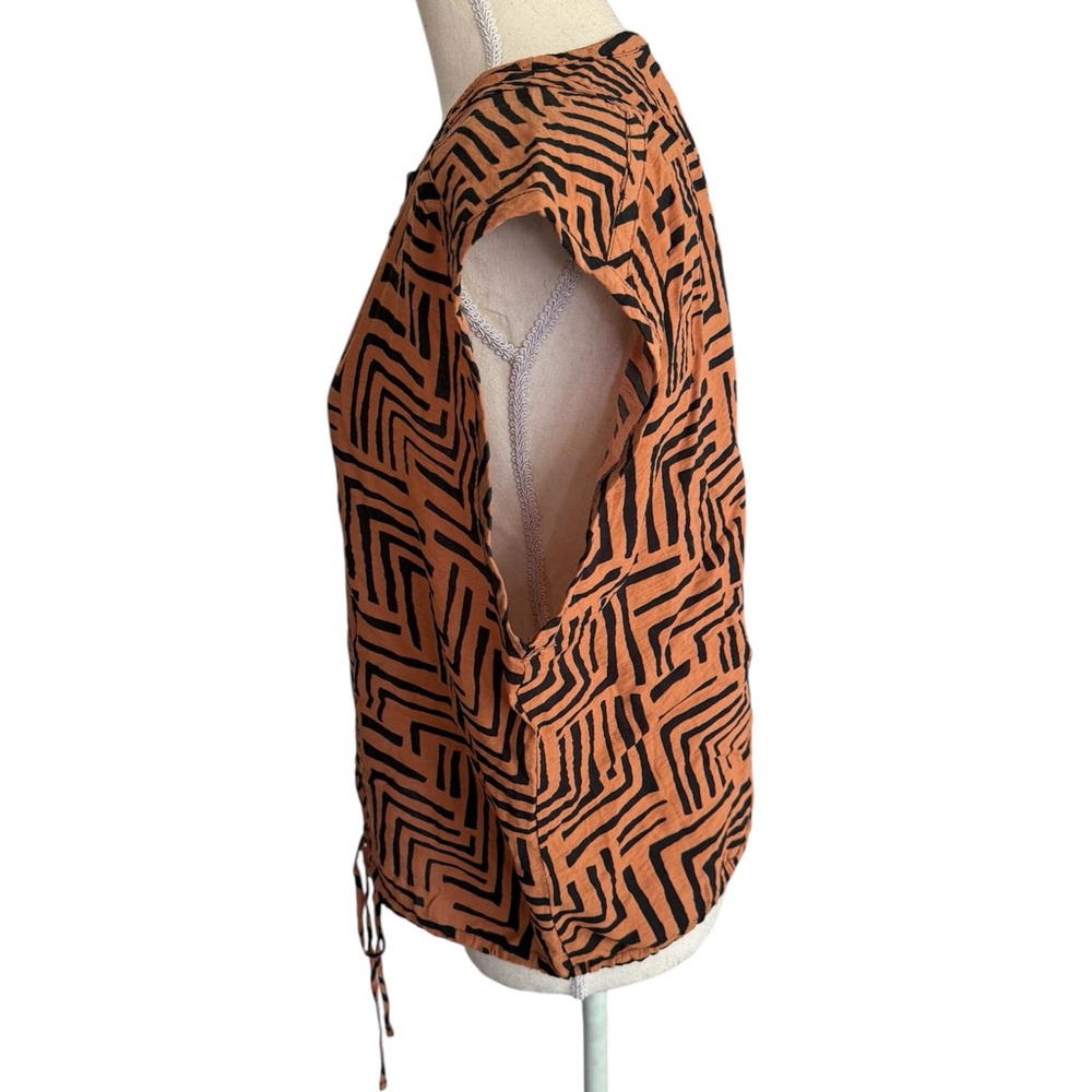 Nine West Patterned Drawstring Blouse - image 4